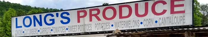 Longs Produce sign