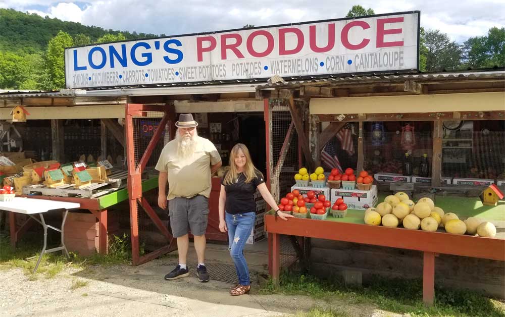 Ray Long and Betty at Long's Produce